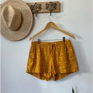 Daisy Print Linen Shorts